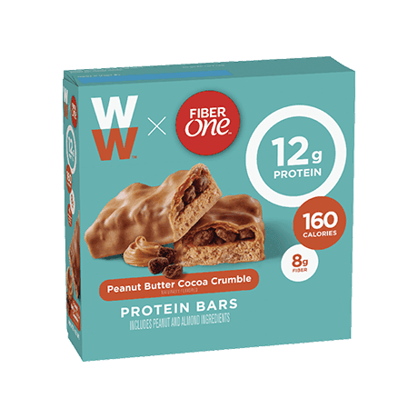 Fiber One featuring WW, Peanut Butter Coca Crumble Protein Bars, 6ct, 1.49oz