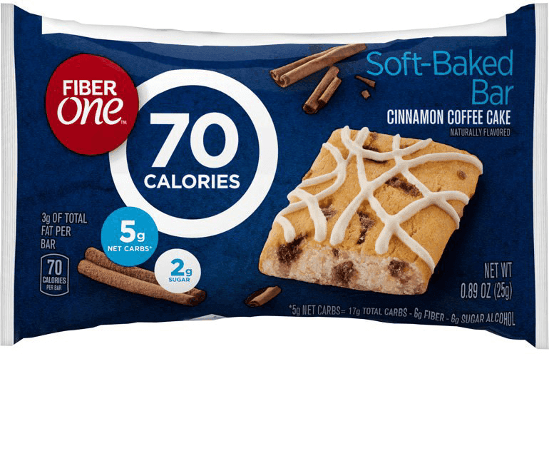 Fiber One Cinnamon Coffee Cake 70 Calorie Brownie, 0.89oz, single brownie pack
